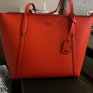 Large orange Kate Spade tote in excellent condition